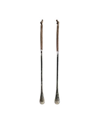 Декор La Forma (ех Julia Grup) Набор из 2 подвесных украшений Alsenia из серебристого переработанного стекла, 20 см арт. 448215