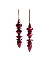 Декор La Forma (ех Julia Grup) Набор из 2 подвесных украшений Lioren из переработанного красного стекла, 31 см арт. 448227