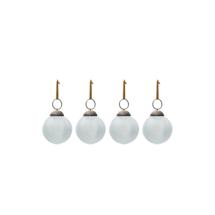 Декор La Forma (ех Julia Grup) Набор из 4 рождественских шаров Talve из белого переработанного стекла, Ø 6 см арт. 216090