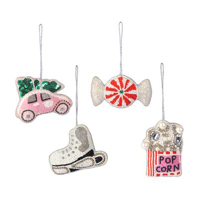 Декор Tkano Набор елочных украшений christmas jewels из коллекции new year essential, 4 шт. арт. TK25-NY_DEC0004