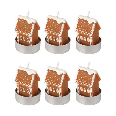 Декор Tkano Набор декоративных свечей gingerbread houses из коллекции new year essential, 6 шт. арт. TK25-NY_CND0005