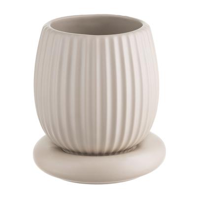 Декор Tkano Горшок цветочный кремового цвета из коллекции edge, 1,2л арт. TK22-DEC-PT0002