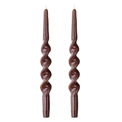 Декор Tkano Набор из двух свечей коричневого цвета из коллекции essential, 35 см арт. TK25-CND0001