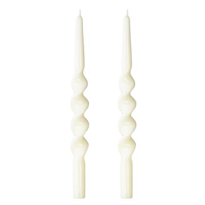Декор Tkano Набор из двух свечей кремового цвета из коллекции essential, 35 см арт. TK25-CND0004