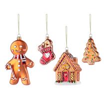 Декор Tkano Набор ёлочных украшений ginger celebration из коллекции new year essential, 4 шт. арт. TK25-NY_DEC0011