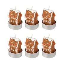 Декор Tkano Набор декоративных свечей gingerbread houses из коллекции new year essential, 6 шт. арт. TK25-NY_CND0005