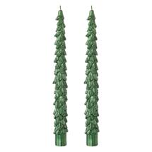 Декор Tkano Набор из двух свечей зеленого цвета из коллекции new year essential, 25 см арт. TK25-NY_CND0007