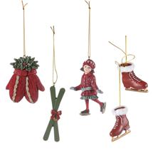 Декор Tkano Набор ёлочных украшений heritage holidays из коллекции new year essential, 5 шт. арт. TK25-NY_DEC0013