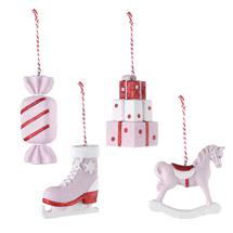 Декор Tkano Набор ёлочных украшений pink fairytale из коллекции new year essential, 4 шт. арт. TK25-NY_DEC0014