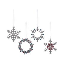 Декор Tkano Набор елочных украшений christmas diamonds из коллекции new year essential, 4 шт. арт. TK25-NY_DEC0006