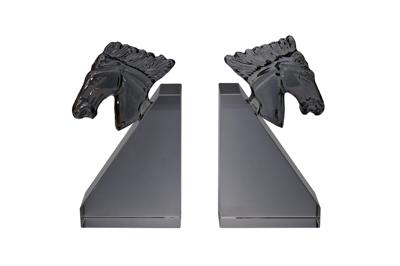 Держатель для книг Garda Decor XBE71952 Держатели для книг "Кони" серые 2 шт., 11.5*6*21.5см. арт. XBE71952