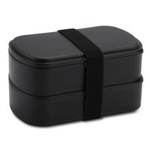 Емкости для хранения ЯЯЯ Ланч-бокс с приборами food time, 1 л, черный арт. SS-LBDL-PP-BLK-1