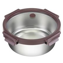 Емкости для хранения ЯЯЯ Контейнер стальной круглый click steel, 1,5 л, сливовый арт. SFE-SS-LB-ST-GLS-PL-1.5