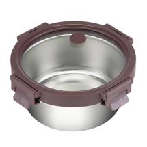 Емкости для хранения ЯЯЯ Контейнер стальной круглый click steel, 650 мл, сливовый арт. SFE-SS-LB-ST-GLS-PL-650