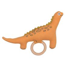 Игрушка Tkano Погремушка из хлопка с деревянным держателем Динозавр toto из коллекции tiny world 14х11 см арт. TK20-KIDS-RT0003