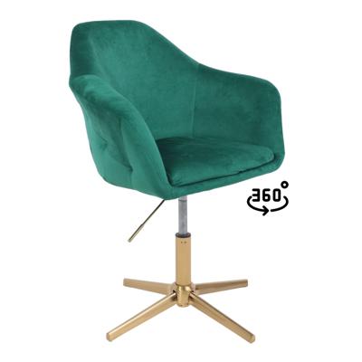Кресло компьютерное AksHome Кресло поворотное Dubai, зеленый, велюр арт. ZN-126672