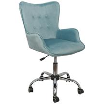 Кресло компьютерное AksHome Кресло поворотное Bella, голубой, велюр арт. ZN-169445
