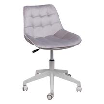 Кресло компьютерное AksHome Кресло поворотное CAROLYN, велюр, серый арт. ZN-169448