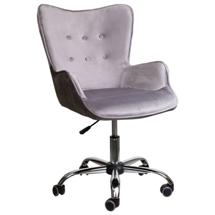 Кресло компьютерное AksHome Кресло поворотное Bella, серый, велюр арт. ZN-125886