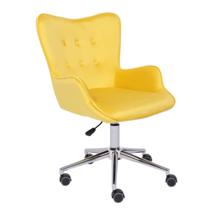 Кресло компьютерное AksHome Кресло поворотное Bella, желтый, велюр арт. ZN-125889