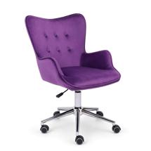 Кресло компьютерное AksHome Кресло поворотное Bella, фиолетовый, велюр арт. ZN-125879
