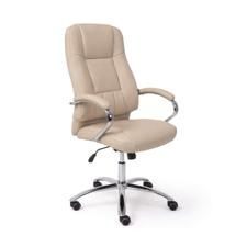 Кресло компьютерное AksHome Кресло поворотное King, бежевый, экокожа арт. ZN-125979