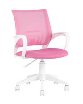 Кресло компьютерное TopChairs Кресло офисное TopChairs ST-BASIC-W розовый крестовина пластик белый арт. УТ000035494