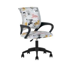Кресло компьютерное TopChairs Кресло офисное TopChairs Simple SN Junior принт Blue Cats пластик черный арт. УТ000042085