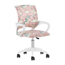 Кресло компьютерное TopChairs Кресло офисное TopChairs Simple SN Junior принт Unicorns пластик белый арт. УТ000042083