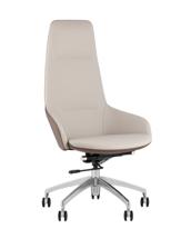 Кресло компьютерное TopChairs Кресло руководителя TopChairs Soulo светло-серый, коричневый арт. УТ000039417