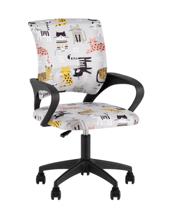 Кресло компьютерное TopChairs Кресло офисное TopChairs Simple SN Junior принт Blue Cats пластик черный арт. УТ000042085