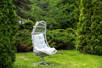 Кресло подвесное 4SIS "Севилья" кресло-кокон из искусственного ротанга, цвет светло-серый арт. YSRS240700