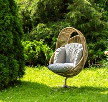 Кресло подвесное 4SIS "Барселона" кресло-кокон из искусственного ротанга, цвет соломенный арт. JYSRS240630