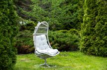 Кресло подвесное 4SIS "Севилья" кресло-кокон из искусственного ротанга, цвет светло-серый арт. YSRS240700