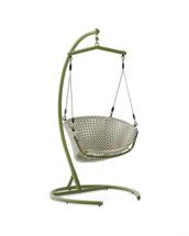 Кресло подвесное La Forma (ех Julia Grup) Подвесное кресло Saliga зеленого цвета из алюминия и искусственного ротанга арт. 253941