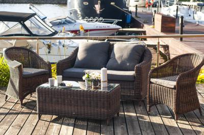 Лаунж зона 4SIS "Кон Панна С" лаунж зона из искусственного ротанга, цвет коричневый арт. KPSS2C2T-4-SET