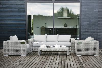 Лаунж зона 4SIS "Тито" лаунж-зона из искусственного ротанга, цвет серый арт. TS3C2T-4-SET gray