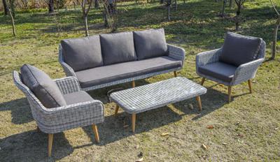 Лаунж зона 4SIS "Прованс" лаунж-зона плетеная из искусственного ротанга, цвет бежевый арт. PS3C2T-4-SET beige