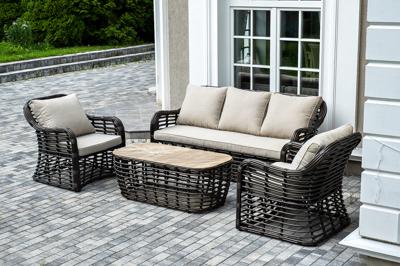 Лаунж зона 4SIS "Ницца" лаунж-зона из искусственного ротанга, цвет бронзовый арт. NS3С2T-4-SET