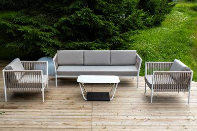 Лаунж зона 4SIS "Касабланка" лаунж-зона плетеная из роупа 5-местная, цвет бежевый арт. KASS3C2T-4-SET