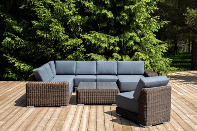 Лаунж зона 4SIS "Капри" трансформирующаяся лаунж-зона из искусственного ротанга, цвет коричневый арт. KS5O1T1-7-SET brown