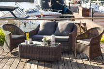 Лаунж зона 4SIS "Кон Панна С" лаунж зона из искусственного ротанга, цвет коричневый арт. KPSS2C2T-4-SET