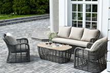 Лаунж зона 4SIS "Ницца" лаунж-зона из искусственного ротанга, цвет бронзовый арт. NS3С2T-4-SET Grey