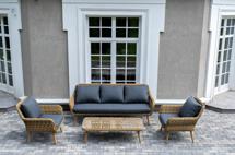 Лаунж зона 4SIS "Прованс" лаунж-зона плетеная из искусственного ротанга, цвет соломенный арт. PS3C2T-4-SET