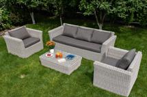 Лаунж зона 4SIS "Капучино" лаунж-зона из искусственного ротанга, цвет бежевый арт. KS3C2T-4-SET beige