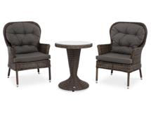 Лаунж зона 4SIS "Алиса" кофейный комплект из искусственного ротанга, цвет коричневый арт. ALC2T1-3-SET brown