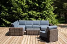 Лаунж зона 4SIS "Капри" трансформирующаяся лаунж-зона из искусственного ротанга, цвет коричневый арт. KS5O1T1-7-SET brown