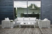 Лаунж зона 4SIS "Тито" лаунж-зона из искусственного ротанга, цвет серый (К) арт. TS3C2T-4-SET gray