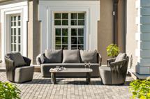 Лаунж зона 4SIS "Флоренция" лаунж-зона из искусственного ротанга, цвет графит (К) арт. FS3C2T-4-SET