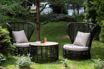 Лаунж зона 4SIS "Парма" кофейный комплект из искусственного ротанга, цвет бронзовый арт. PAC2T1-3-SET